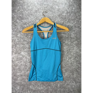Zoot Tank Top Womens Medium Blue Racerback Athletic Triathlon Running Pocket M